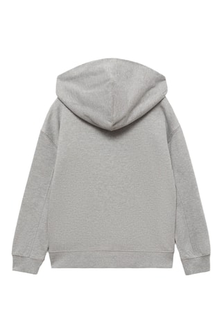 Sweat-shirt zippé à capuche - Gris chiné