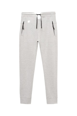Pantalon de jogging fermetures Éclair - Gris chiné
