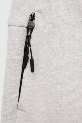 Pantalon de jogging fermetures Éclair - Gris chiné