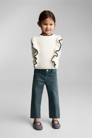 Jean seamless ourlet effiloché - Bleu pétrole