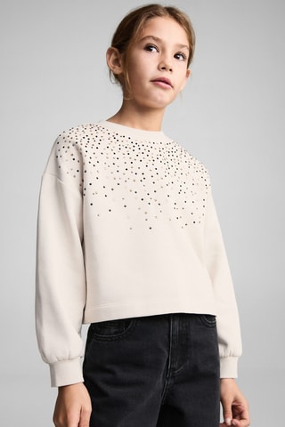 Sweat-shirt perlé - Gris