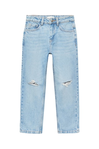 Jean déchirures décoratives - Bleu