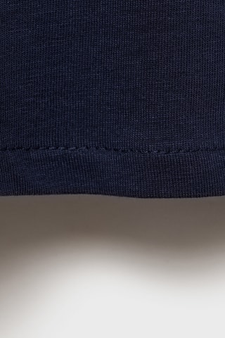 T-shirt coton manches courtes - Bleu marine