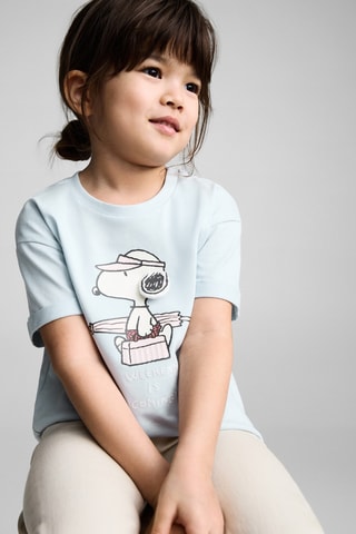 T-shirt imprimé Snoopy - Bleu clair