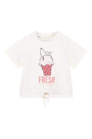 T-shirt imprimé Snoopy - Blanc cassé
