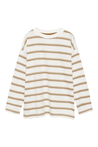 T-shirt oversize rayures - Ocre