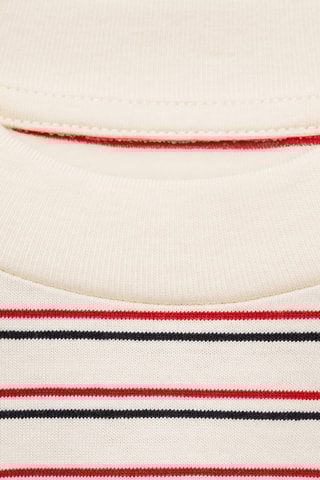 T-shirt imprimé à rayures - Ecru