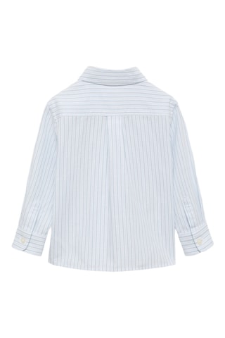 Chemise coton rayures - Vert d'eau