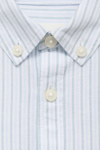 Chemise coton rayures - Vert d'eau