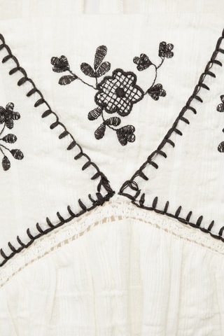 Blouse détails brodés - Blanc