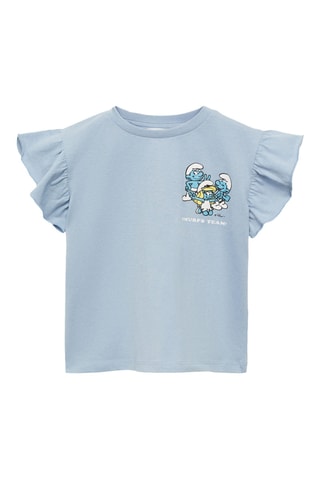 T-shirt Shtroumpfs à volants - Bleu