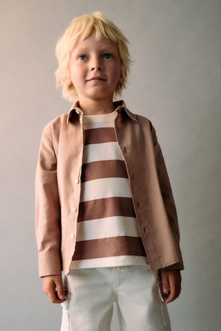 Chemise coton et lin - Nude