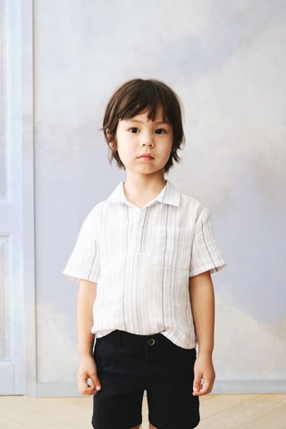 Chemise coton rayures - Blanc