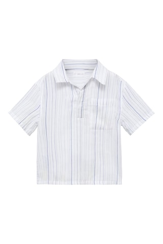Chemise coton rayures - Blanc