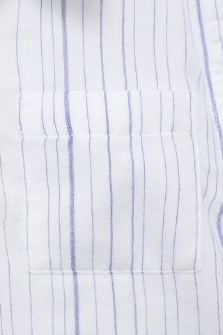 Chemise coton rayures - Blanc