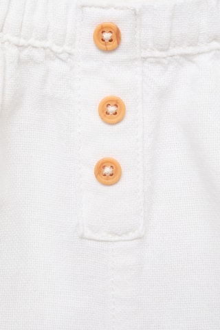 Short coton lin - Blanc