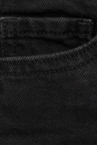 Jean droit bas à revers - Noir