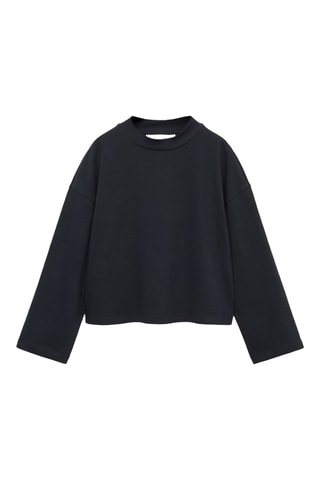 T-shirt coton uni - Bleu marine