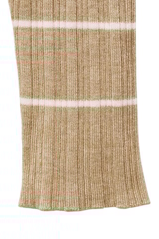 Pull-over côtelé à rayures - Sable