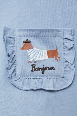 T-shirt poche plaquée - Bleu