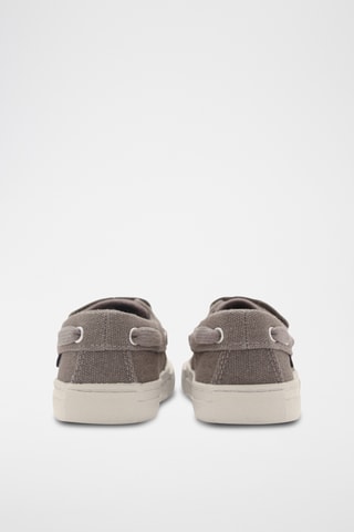 Chaussures bateau à velcro - Gris