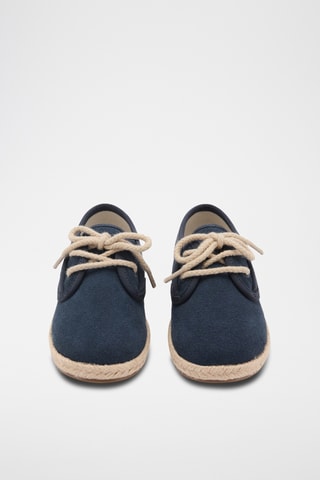 Chaussures lacées cuir - Bleu