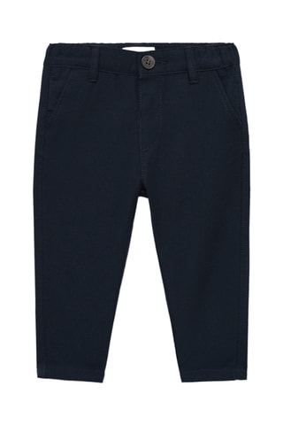 Pantalon chino élastique - Bleu marine