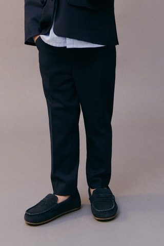 Pantalon chino élastique - Bleu marine