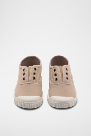 Baskets empiècements élastiques - Marron