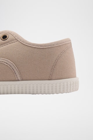 Baskets empiècements élastiques - Marron