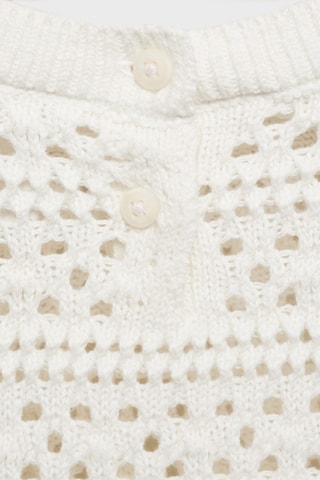 Pull-over ajouré coton - Blanc