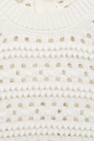Pull-over ajouré coton - Blanc