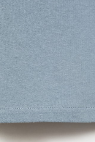 T-shirt coton motif en relief - Bleu