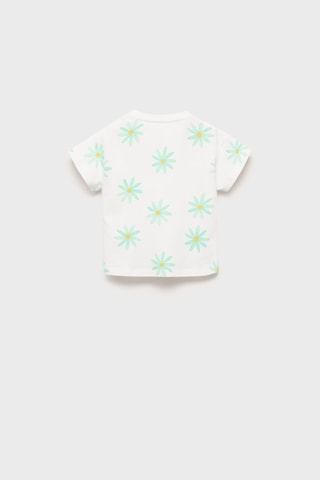 T-shirt brodé imprimé - Blanc cassé