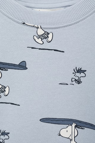 Sweat-shirt Snoopy coton - Bleu clair