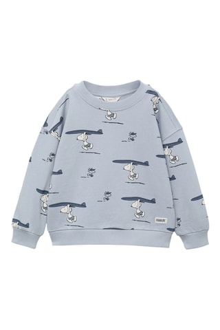 Sweat-shirt Snoopy coton - Bleu clair