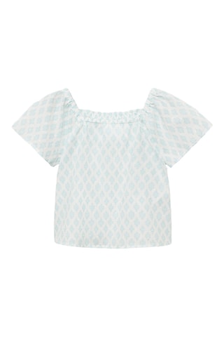 Chemisier plumetis imprimé - Vert pastel