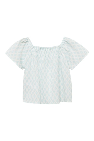 Chemisier plumetis imprimé - Vert pastel