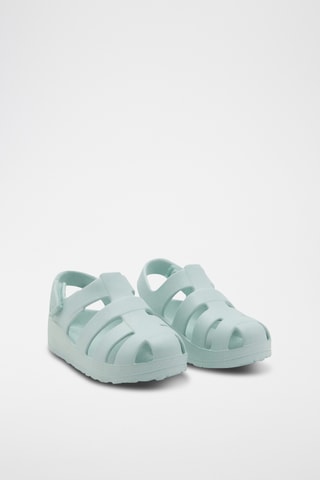 Sandales lanières Velcro - Vert menthe