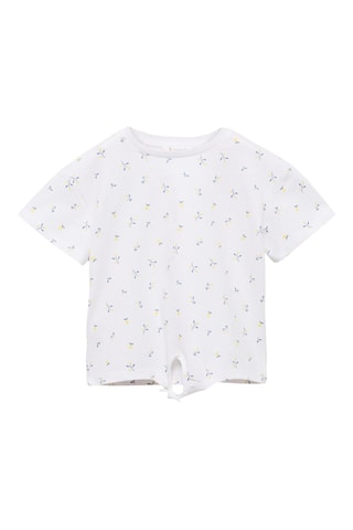 T-shirt imprimé nœud - Blanc cassé