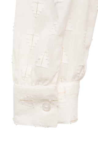 Blouse fils métallisés - Blanc cassé