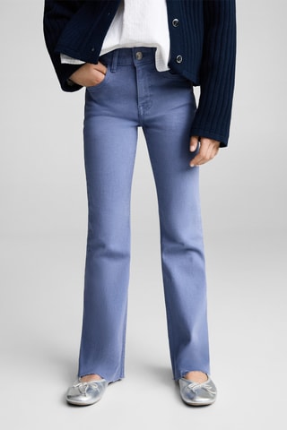 Jean flare ourlet effiloché - Bleu