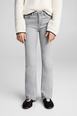 Jean flare ourlet effiloché - Gris