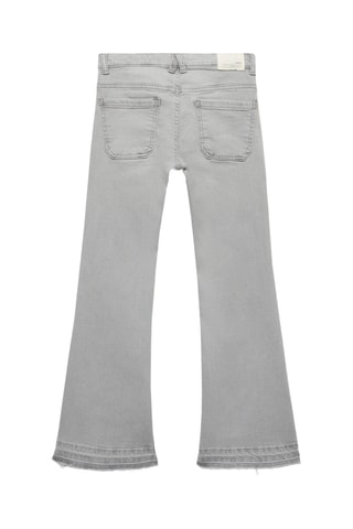Jean flare ourlet effiloché - Gris