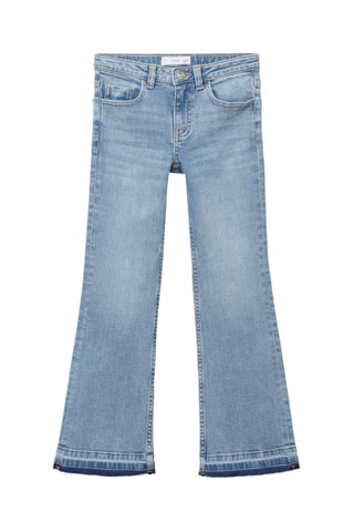 Jean flare ourlet effiloché - Bleu