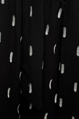 Blouse asymétrique imprimée - Noir