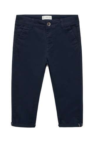 Pantalon chino coton - Bleu marine