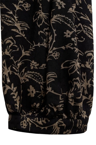 Blouse en imprimé floral - Noir