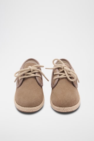 Chaussures lacées cuir - Sable