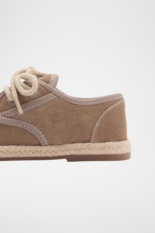 Chaussures lacées cuir - Sable